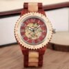 Creative Gear Dial Bamboo Wood Automatic Mechanical Watch - Image 3