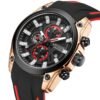 Multifunctional Chronograph Sports Silicone Men's Quartz Sports Watch - Image 2