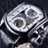 Men's Casual Watch Fashion Automatic Square Hollow Mechanical Watch Watch - Image 6