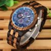New Multi-functional Calendar Full Wood Band Quartz Watch - Image 2