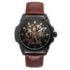 Men's Fashion Casual Hollow Nostalgic Style Automatic Mechanical Watch
