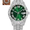 Hot Men's Steel Belt Hip Hop Roman Scale Diamond Quartz Watch - Image 2