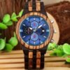 New Multi-functional Calendar Full Wood Band Quartz Watch - Image 9