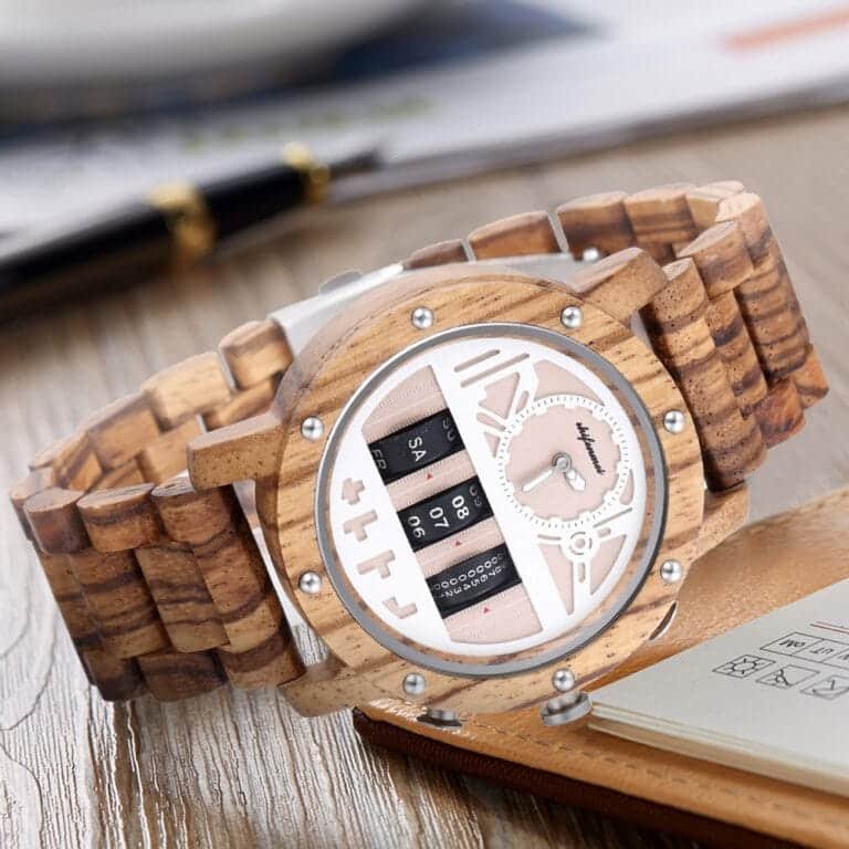 Multi Functional Mechanical Men’s Wooden Watch