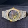 Hip Hop Full Square Diamond Luminous Hollow Mechanical Watch - Image 7