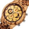 New Multi-functional Calendar Full Wood Band Quartz Watch - Image 5