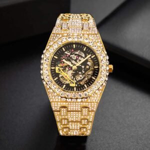 Full Diamond Hip Hop Party Automatic Hollowing Mechanical Watch