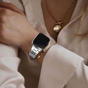 Quick Release Three Beads Small Waist Stainless Steel Watch Strap