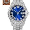 Hot Men's Steel Belt Hip Hop Roman Scale Diamond Quartz Watch - Image 3