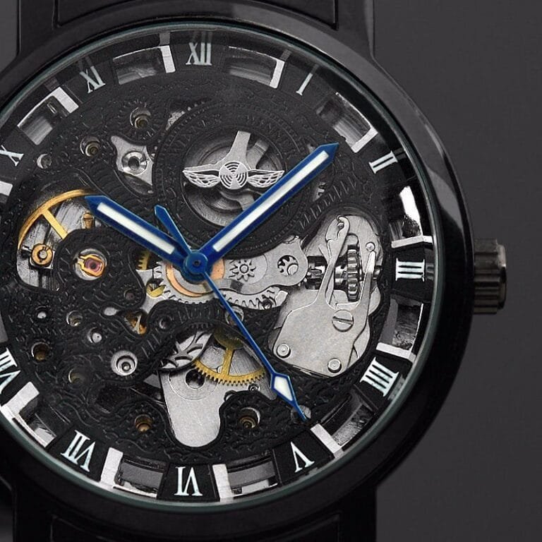 Mechanical watch automatic mechanical watch All black men’s casual fashion watch male watch