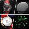 Silicone Band Multi-function Luminous Quartz Watch Men's Watch Men's Watch - Image 3