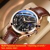 Multifunctional Sports Three Eyes And Six Needles Waterproof Luminous Men's Watch - Image 2