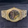 Hip Hop Full Square Diamond Luminous Hollow Mechanical Watch - Image 9