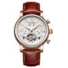 Automatic Mechanical Men's Authentic Leather Hollow Out Mechanical Watch - Image 4